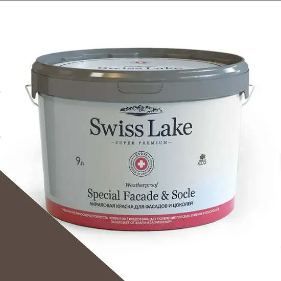 Фото Краски Swiss Lake Special Faсade & Socle (для фасадов и цоколей) 9л. black malt sl-0696 - 1 Краски Swiss Lake Special Faсade & Socle (для фасадов и цоколей) 9л. black malt sl-0696 - фото 1