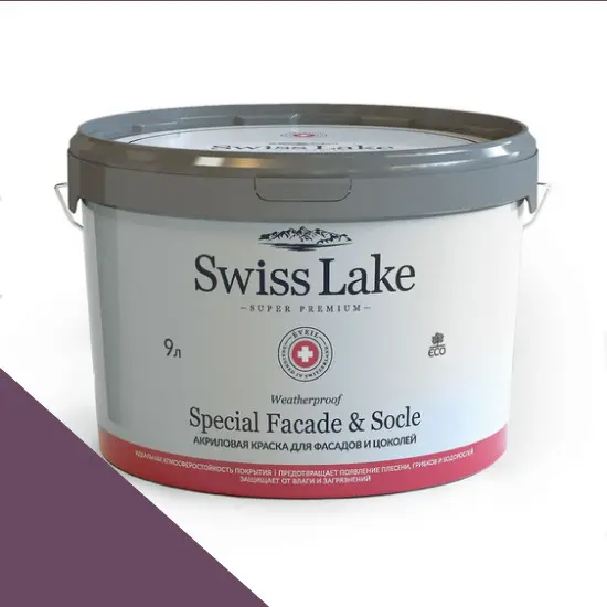 Фото Краски Swiss Lake Special Faсade & Socle (для фасадов и цоколей) 9л. grape jam sl-1855 - 1 Краски Swiss Lake Special Faсade & Socle (для фасадов и цоколей) 9л. grape jam sl-1855 - фото 1