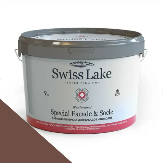 Фото Краски Swiss Lake Special Faсade & Socle (для фасадов и цоколей) 9л. chestnut brown sl-0675 - 1 Краски Swiss Lake Special Faсade & Socle (для фасадов и цоколей) 9л. chestnut brown sl-0675 - фото 1