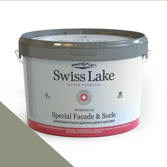 Фото Краски Swiss Lake Special Faсade & Socle (для фасадов и цоколей) 9л. neptune green sl-2628 - 1 Краски Swiss Lake Special Faсade & Socle (для фасадов и цоколей) 9л. neptune green sl-2628 - фото 1