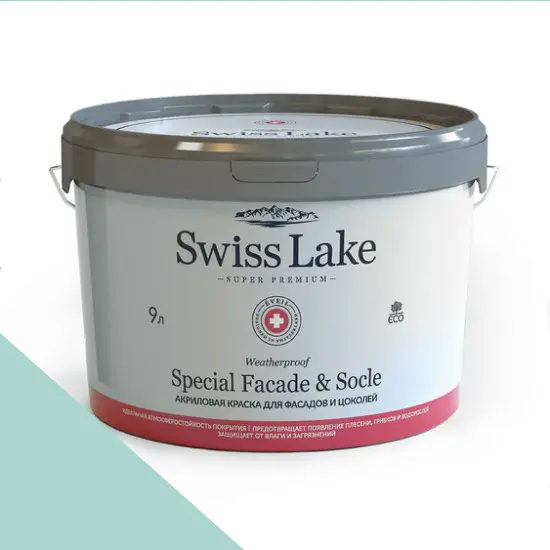 Фото Краски Swiss Lake Special Faсade & Socle (для фасадов и цоколей) 9л. glistening aqua sl-2392 - 1 Краски Swiss Lake Special Faсade & Socle (для фасадов и цоколей) 9л. glistening aqua sl-2392 - фото 1