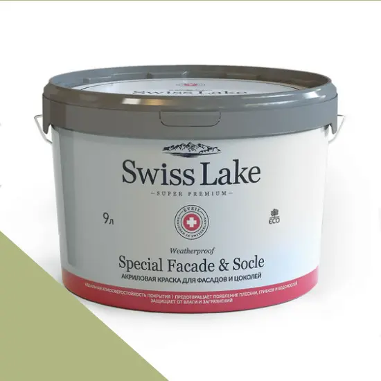 Фото Краски Swiss Lake Special Faсade & Socle (для фасадов и цоколей) 9л. mineral green sl-2535 - 1 Краски Swiss Lake Special Faсade & Socle (для фасадов и цоколей) 9л. mineral green sl-2535 - фото 1