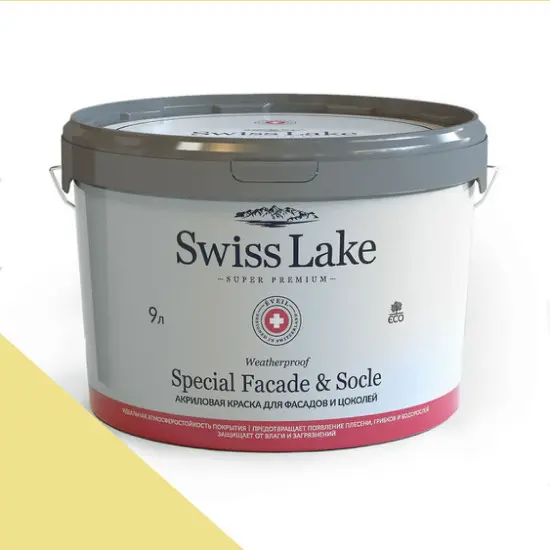 Фото Краски Swiss Lake Special Faсade & Socle (для фасадов и цоколей) 9л. fresh lemonade sl-0975 - 1 Краски Swiss Lake Special Faсade & Socle (для фасадов и цоколей) 9л. fresh lemonade sl-0975 - фото 1