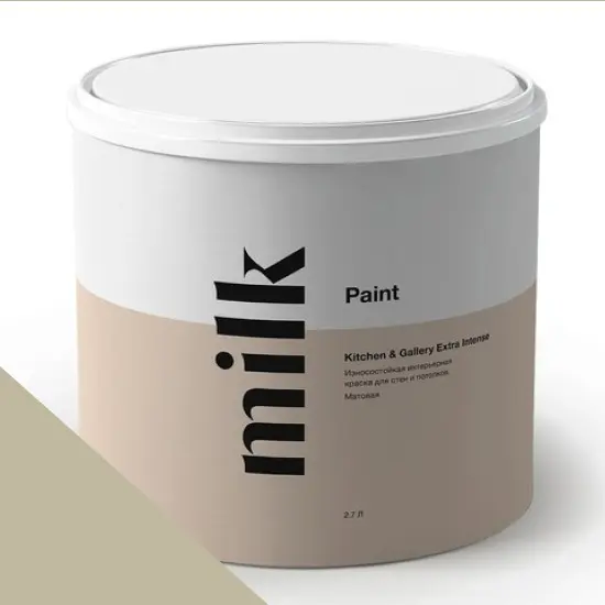 Фото Краски MILQ Paint Kitchen & Gallery Extra Intense 0,9 л. NC38-0842 Khaki Green - 1 Краски MILQ Paint Kitchen & Gallery Extra Intense 0,9 л. NC38-0842 Khaki Green - фото 1