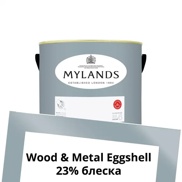 Фото Краски Mylands Wood&Metal Paint Eggshell 1 л. №222 Bridge Blue - 1 Краски Mylands Wood&Metal Paint Eggshell 1 л. №222 Bridge Blue - фото 1