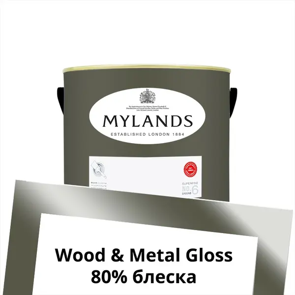 Фото Краски Mylands Wood&Metal Paint Gloss 2.5 л. №39 Messel - 1 Краски Mylands Wood&Metal Paint Gloss 2.5 л. №39 Messel - фото 1