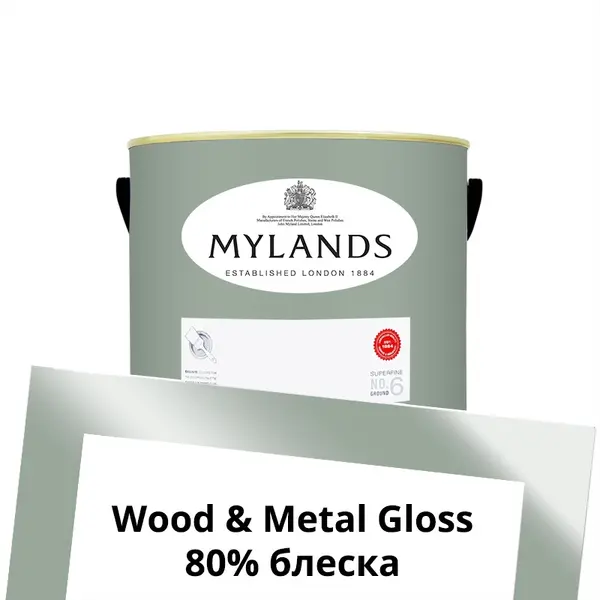 Фото Краски Mylands Wood&Metal Paint Gloss 2.5 л. №151 Museum - 1 Краски Mylands Wood&Metal Paint Gloss 2.5 л. №151 Museum - фото 1