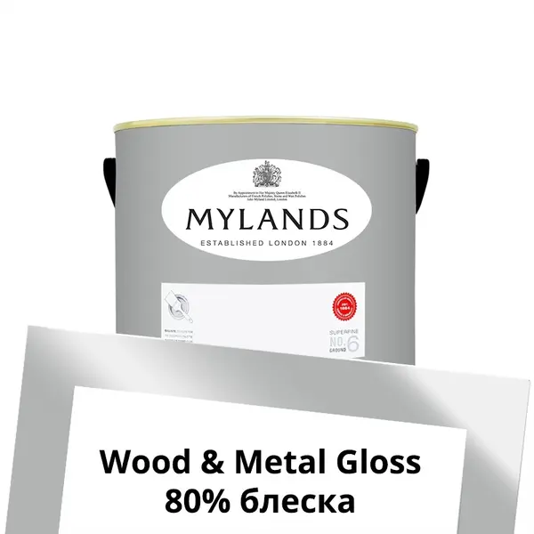 Фото Краски Mylands Wood&Metal Paint Gloss 2.5 л. №114 Stirrup - 1 Краски Mylands Wood&Metal Paint Gloss 2.5 л. №114 Stirrup - фото 1