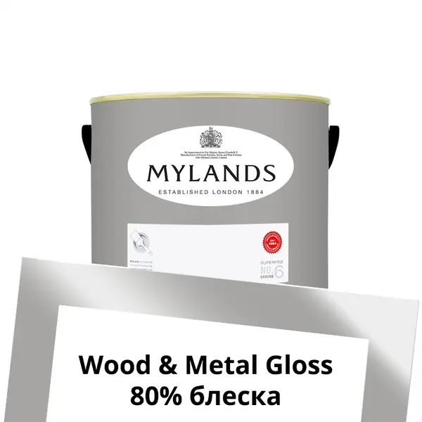 Фото Краски Mylands Wood&Metal Paint Gloss 2.5 л. №16 Crace - 1 Краски Mylands Wood&Metal Paint Gloss 2.5 л. №16 Crace - фото 1