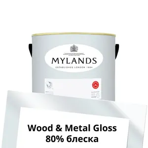 Фото Краски Mylands Wood&Metal Paint Gloss 2.5 л. №8 Greenwich Time - 1 Краски Mylands Wood&Metal Paint Gloss 2.5 л. №8 Greenwich Time - фото 1