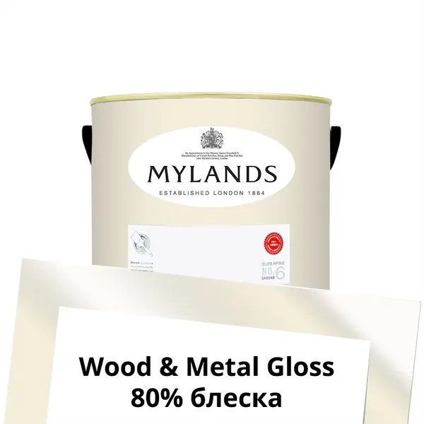 Фото Краски Mylands Wood&Metal Paint Gloss 2.5 л. №9 Whitehall - 1 Краски Mylands Wood&Metal Paint Gloss 2.5 л. №9 Whitehall - фото 1
