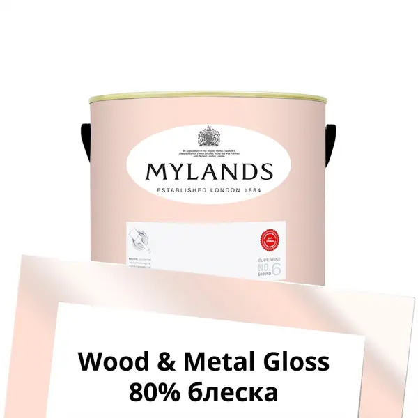 Фото Краски Mylands Wood&Metal Paint Gloss 1 л. №243 Palmerston Pink - 1 Краски Mylands Wood&Metal Paint Gloss 1 л. №243 Palmerston Pink - фото 1