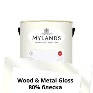 Фото Краски Mylands Wood&Metal Paint Gloss 1 л. №1 Pure White - 1 Краски Mylands Wood&Metal Paint Gloss 1 л. №1 Pure White - фото 1