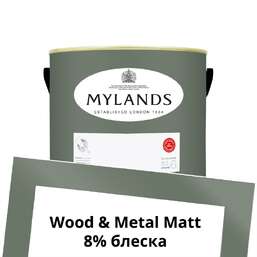 Краски Mylands Wood&Metal Paint Matt 2.5 л. №168 Myrtle Green Краски Mylands Wood&Metal Paint Matt 2.5 л. №168 Myrtle Green