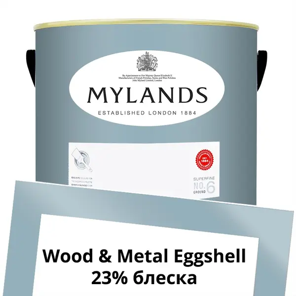 Фото Краски Mylands Wood&Metal Paint Eggshell 5 л. №229 Bedford Square - 1 Краски Mylands Wood&Metal Paint Eggshell 5 л. №229 Bedford Square - фото 1