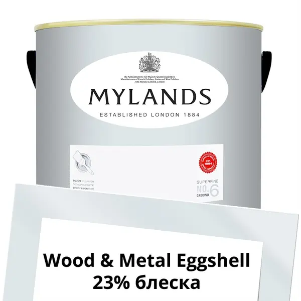 Фото Краски Mylands Wood&Metal Paint Eggshell 5 л. №8 Greenwich Time - 1 Краски Mylands Wood&Metal Paint Eggshell 5 л. №8 Greenwich Time - фото 1