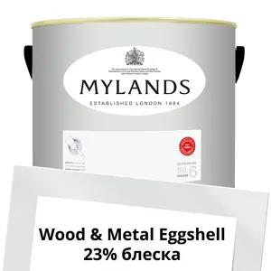 Фото Краски Mylands Wood&Metal Paint Eggshell 5 л. №2 Maugham White - 1 Краски Mylands Wood&Metal Paint Eggshell 5 л. №2 Maugham White - фото 1