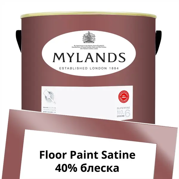 Фото Краски Mylands Floor Paint Satine (для пола) 5 л. №270 Covent Garden Floral - 1 Краски Mylands Floor Paint Satine (для пола) 5 л. №270 Covent Garden Floral - фото 1