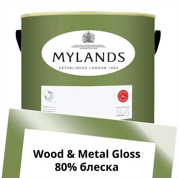 Фото Краски Mylands Wood&Metal Paint Gloss 5 л. №201 Primrose Hill - 1 Краски Mylands Wood&Metal Paint Gloss 5 л. №201 Primrose Hill - фото 1