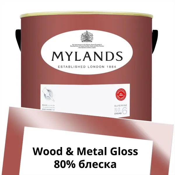 Фото Краски Mylands Wood&Metal Paint Gloss 5 л. №290 Mortlake Red - 1 Краски Mylands Wood&Metal Paint Gloss 5 л. №290 Mortlake Red - фото 1