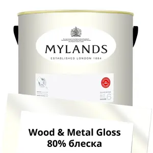 Фото Краски Mylands Wood&Metal Paint Gloss 5 л. №1 Pure White - 1 Краски Mylands Wood&Metal Paint Gloss 5 л. №1 Pure White - фото 1