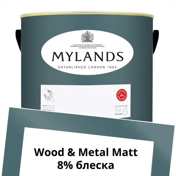 Фото Краски Mylands Wood&Metal Paint Matt 5 л. №232 Eaton Square - 1 Краски Mylands Wood&Metal Paint Matt 5 л. №232 Eaton Square - фото 1