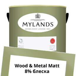 Краски Mylands Wood&Metal Paint Matt 5 л. №203 Stockwell Green Краски Mylands Wood&Metal Paint Matt 5 л. №203 Stockwell Green