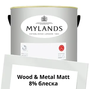 Фото Краски Mylands Wood&Metal Paint Matt 5 л. №2 Maugham White - 1 Краски Mylands Wood&Metal Paint Matt 5 л. №2 Maugham White - фото 1