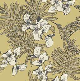 Обои 1838 Aurora 1804-117-01 Hummingbird Mustard Обои 1838 Aurora 1804-117-01 Hummingbird Mustard