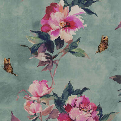  1838 Camellia 1703-108-05 Madama Butterfly Teal