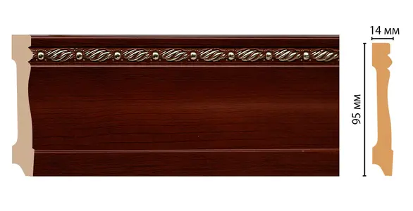 Фото Лепнина Decomaster Цветной плинтус напольный 195-52 - 1 Лепнина Decomaster Цветной плинтус напольный 195-52 - фото 1