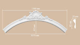 Лепнина Decomaster Радиус (1/4 круга) 897174-151 Лепнина Decomaster Радиус (1/4 круга) 897174-151