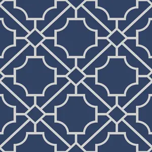 Фото Обои Paper Ink Navy Grey&White BL70032 - 1 Обои Paper Ink Navy Grey&White BL70032 - фото 1