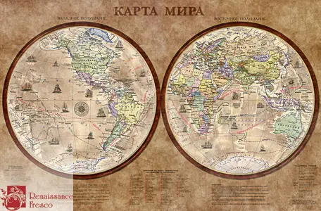 Фото Фреска Renaissance Fresco Графика/Карты 12077-A - 1 Фреска Renaissance Fresco Графика/Карты 12077-A - фото 1