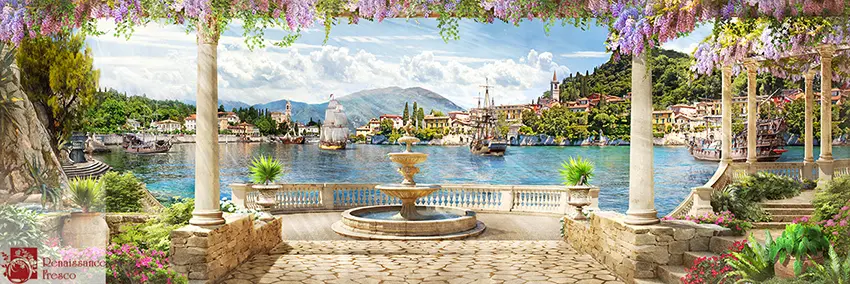 Фото Фреска Renaissance Fresco Классический пейзаж 44190-A - 1 Фреска Renaissance Fresco Классический пейзаж 44190-A - фото 1
