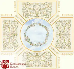 Renaissance Fresco Потолок 11063-A Renaissance Fresco Потолок 11063-A