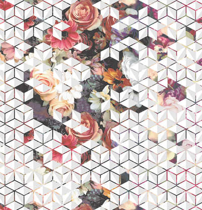  Shinhan Wallcoverings Modern Sense 2017 88185-1 Cube Flower