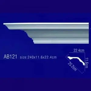 Фото Лепнина Перфект AB121 Плинтус потолочный без орнамента - 1 Лепнина Перфект AB121 Плинтус потолочный без орнамента - фото 1