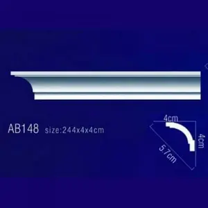 Фото Лепнина Перфект AB148 Плинтус потолочный без орнамента - 1 Лепнина Перфект AB148 Плинтус потолочный без орнамента - фото 1