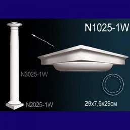 Лепнина Перфект N1025-1W Капитель колонны Лепнина Перфект N1025-1W Капитель колонны