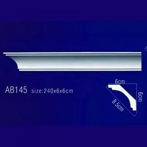 Фото Лепнина Перфект Плинтус потолочный без орнамента Гибкий AB145F - 1 Лепнина Перфект Плинтус потолочный без орнамента Гибкий AB145F - фото 1