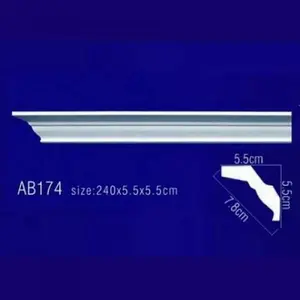 Фото Лепнина Перфект Плинтус потолочный без орнамента Гибкий AB174F - 1 Лепнина Перфект Плинтус потолочный без орнамента Гибкий AB174F - фото 1
