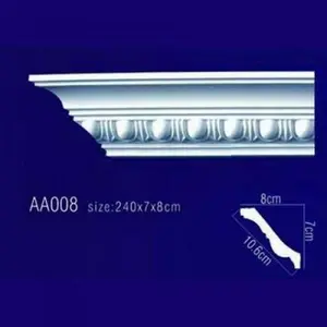 Фото Лепнина Перфект потолочный плинтус с орнаментом Гибкий AA008F - 1 Лепнина Перфект потолочный плинтус с орнаментом Гибкий AA008F - фото 1