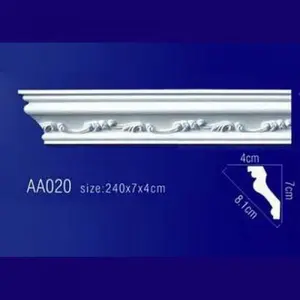 Фото Лепнина Перфект потолочный плинтус с орнаментом Гибкий AA020F - 1 Лепнина Перфект потолочный плинтус с орнаментом Гибкий AA020F - фото 1