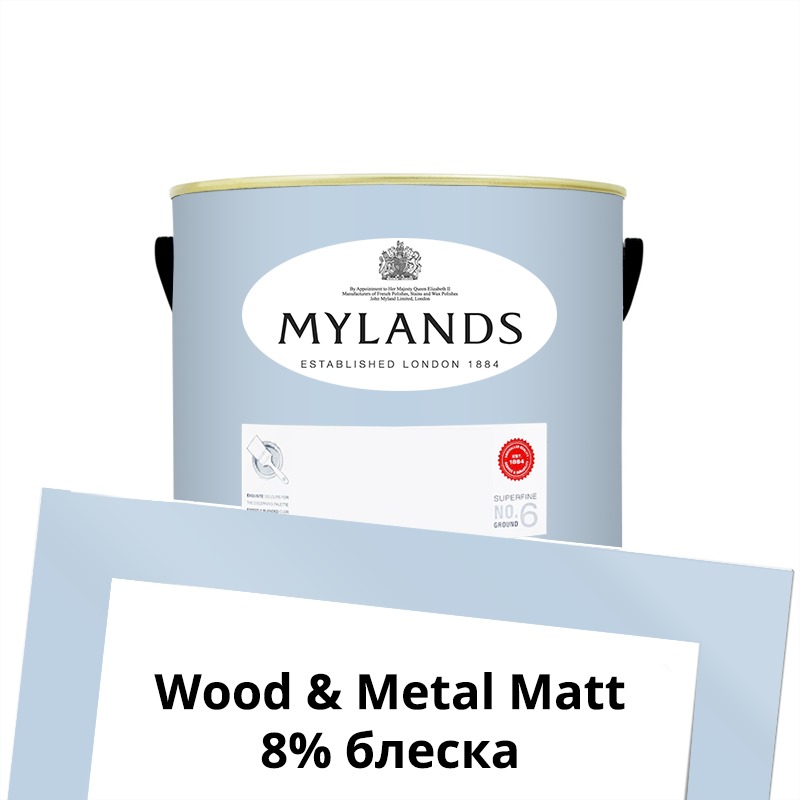  Mylands  Wood&Metal Paint Matt 1 . 32 Morning Blue -  1
