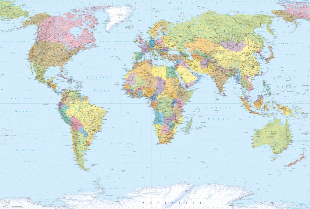  Komar 368x248 XXL4-038 World map -  1
