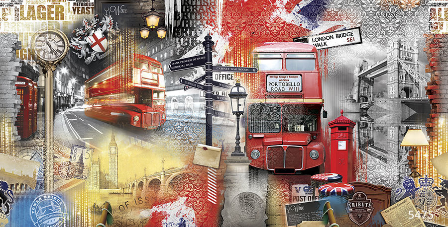 Фреска ОРТО Коллаж 5475 Путешествие по Лондону (2) - фото 1