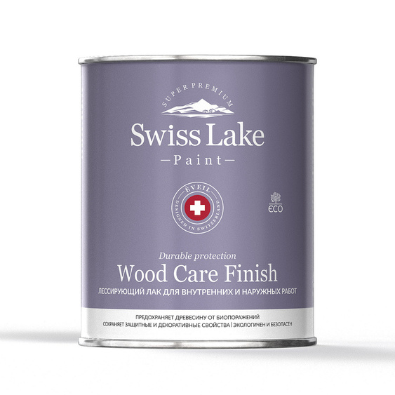 Краски Swiss Lake  Лак лессирующий Wood Care Finish для внутренних и наружных работ 0,9 л. - фото 1