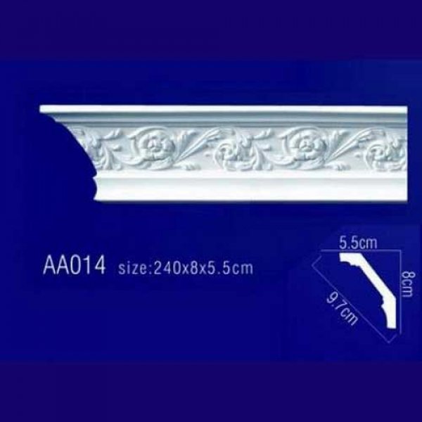 Лепнина Перфект  потолочный плинтус с орнаментом AA014 - фото 1
