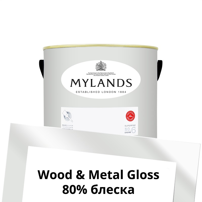 Краски Mylands  Wood&Metal Paint Gloss 2.5 л. №2 Maugham White